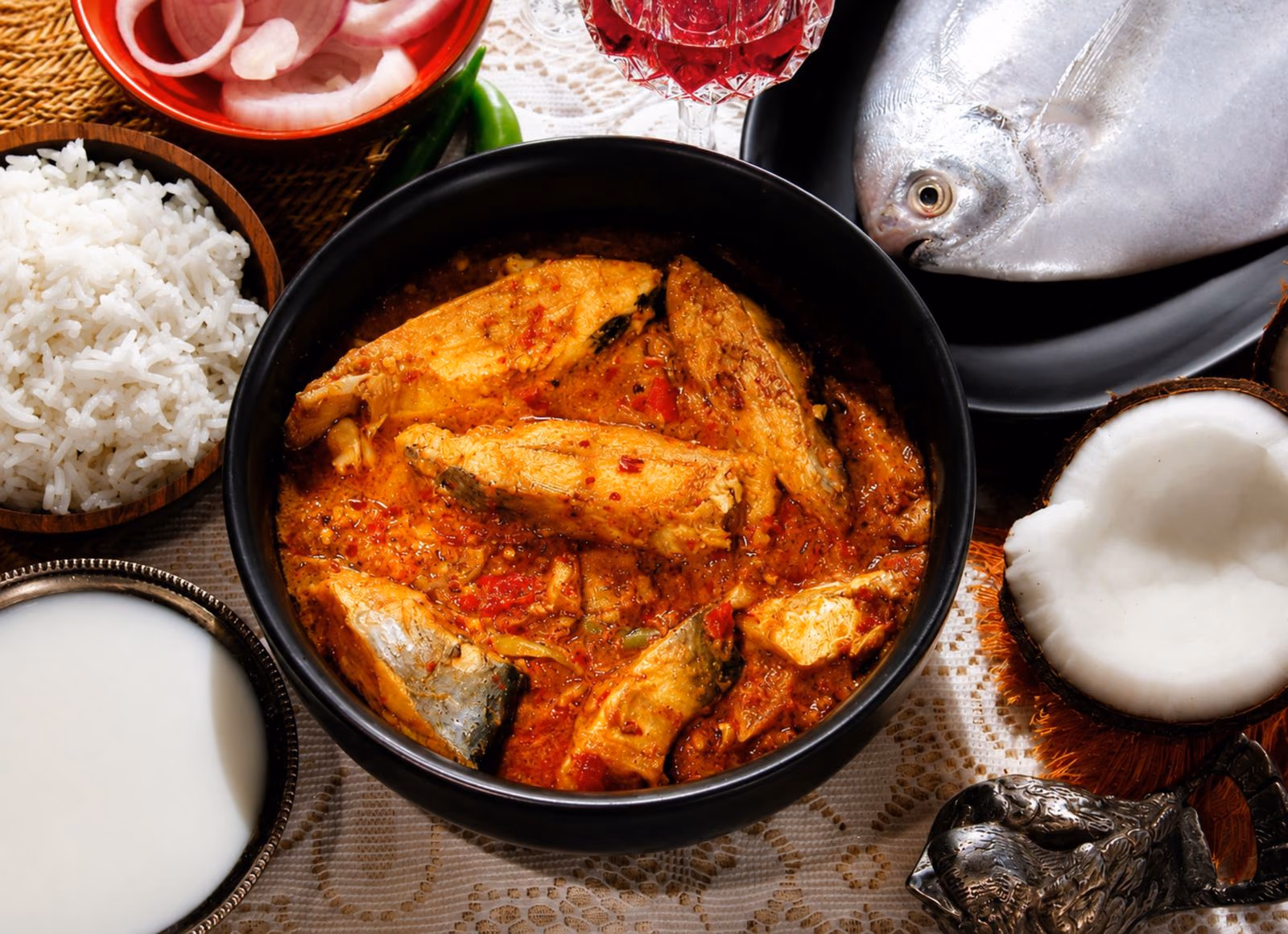 Pescado con Arroz de Coco