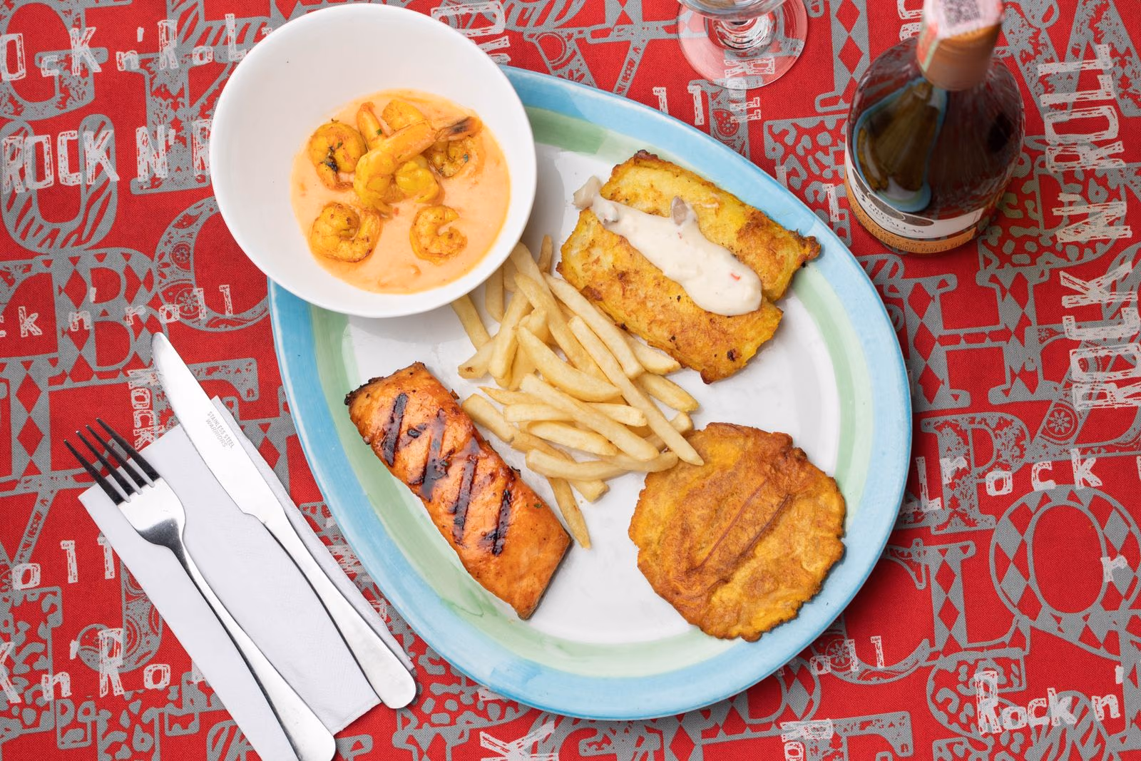 Patacón con Mariscos
