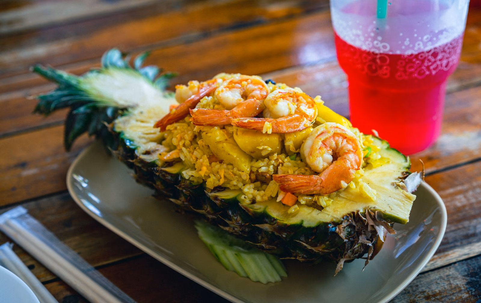 Arroz Thai de Camarones